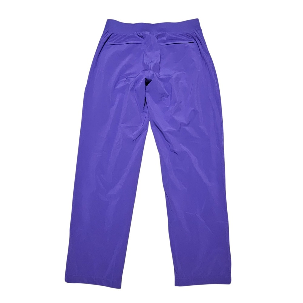 Athleta Brooklyn Lined Pants Womens Sz 4P Petite Purple Zip Pockets 467191-02